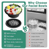 2-in-1 Collapsible Ice Face Bowl with Built-In Tray