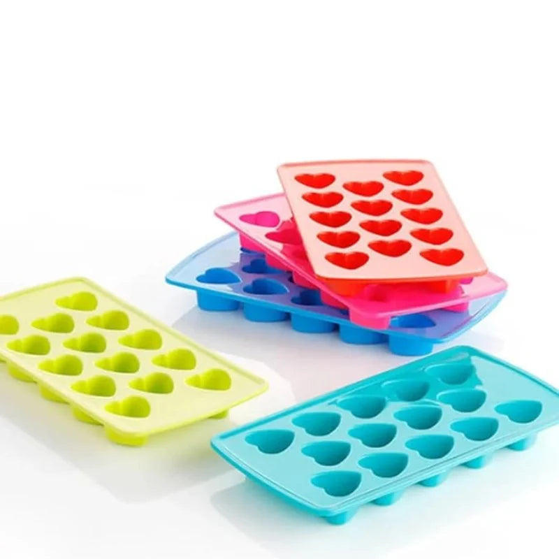 Heart Shape Ice Cube Tray (Pack of 2)