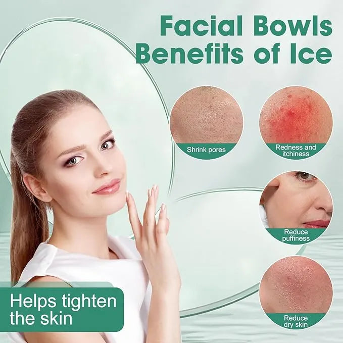 2-in-1 Collapsible Ice Face Bowl with Built-In Tray