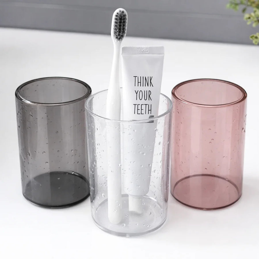 Wall Mounted Toothbrush Holder with 3 Cups | Multi-Compartment Bathroom Organizer
