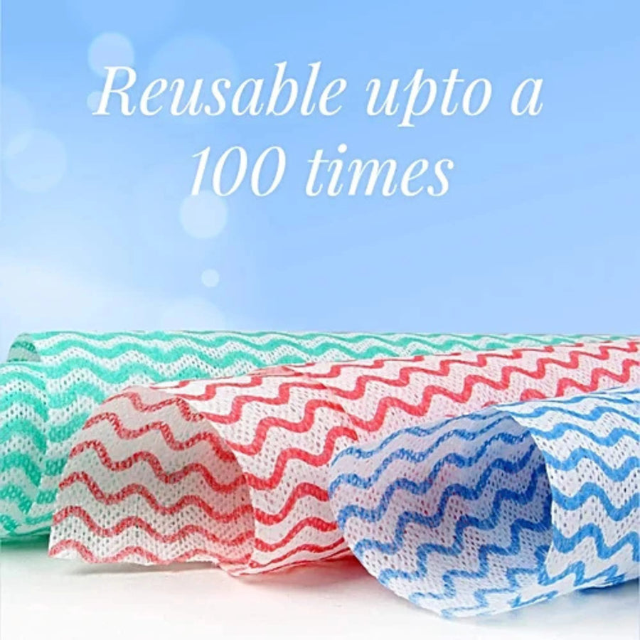 Kitchen Towel Rolls, Reusable Multipurpose Cleaning Wipes (Pack of 2)