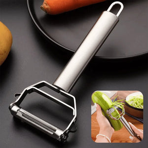 2-in-1 Stainless Steel Vegetable Peeler with Julienne Blade