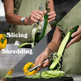 2-in-1 Stainless Steel Vegetable Peeler with Julienne Blade