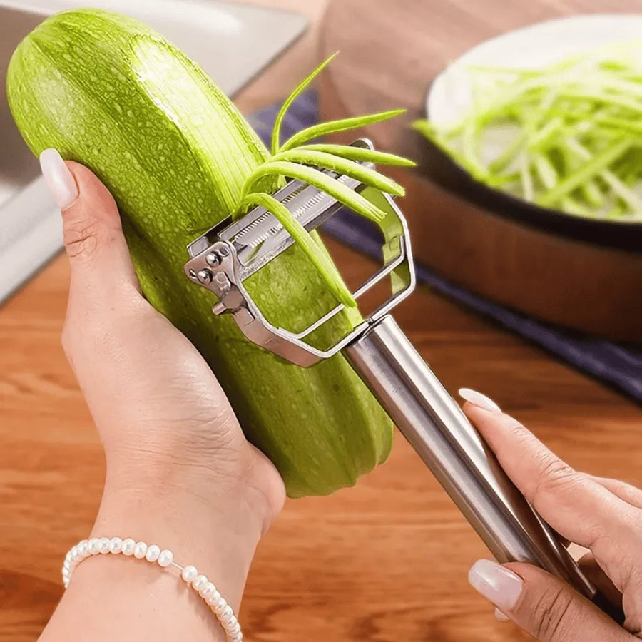 2-in-1 Stainless Steel Vegetable Peeler with Julienne Blade