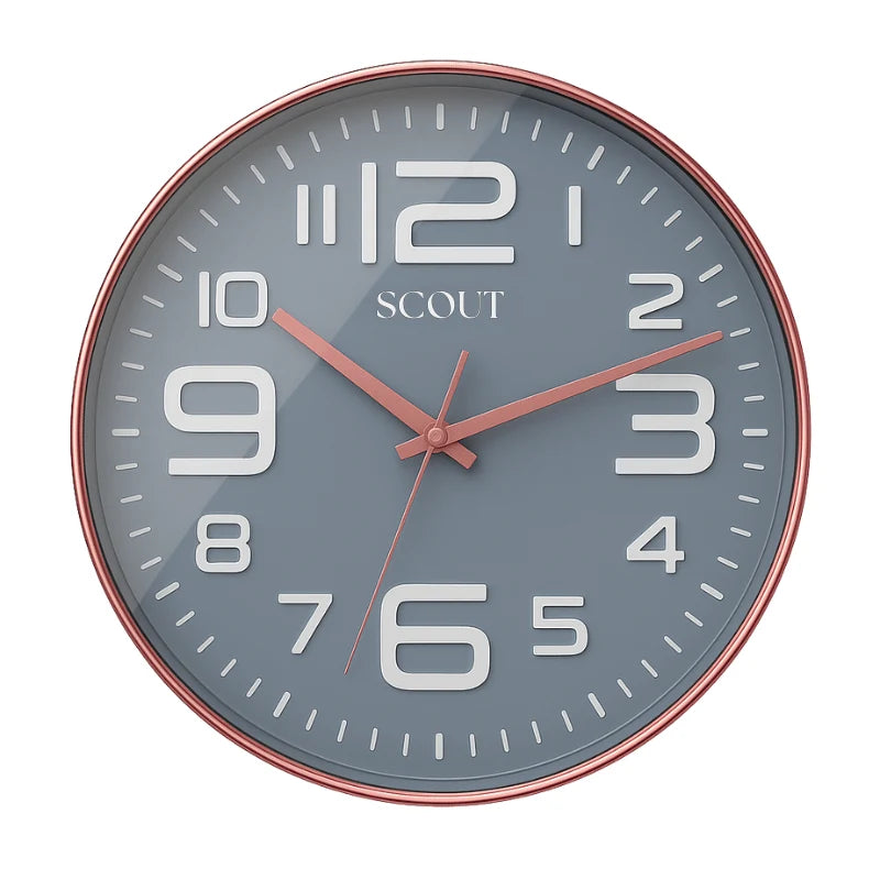 Scout Classic Analog Wall Clock (Grey)