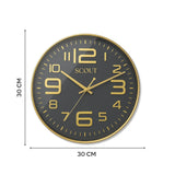 Scout Classic Analog Wall Clock (Black)