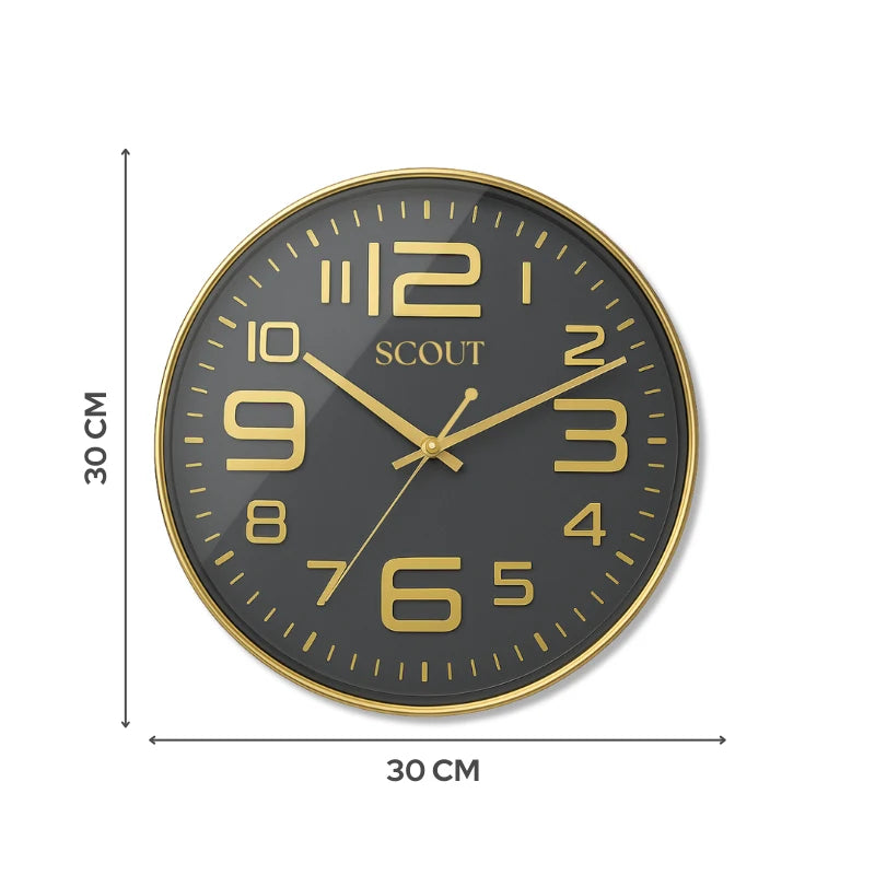 Scout Classic Analog Wall Clock (Black)