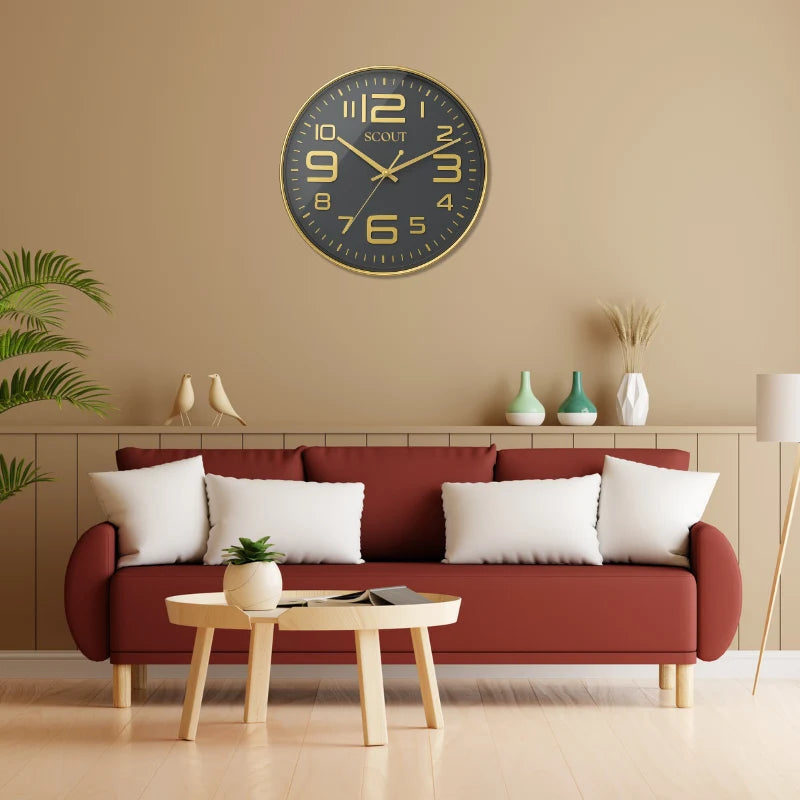 Scout Classic Analog Wall Clock (Black)
