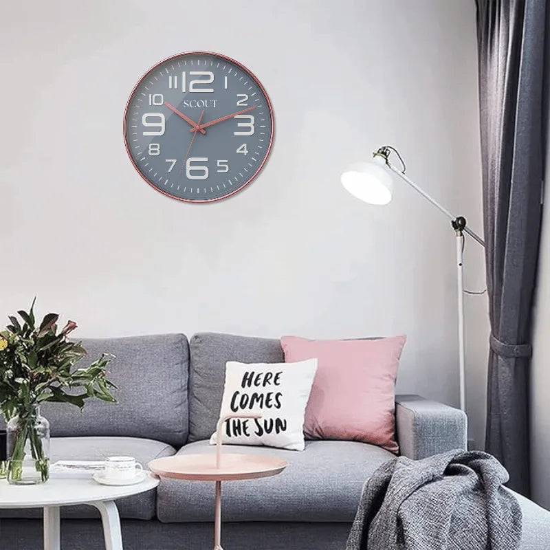 Scout Classic Analog Wall Clock (Grey)