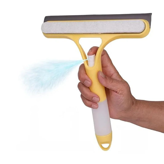 3-in-1 Window Cleaning Scraper with Spray Squeegee