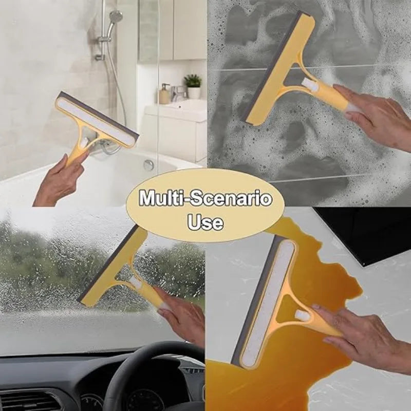 3-in-1 Window Cleaning Scraper with Spray Squeegee