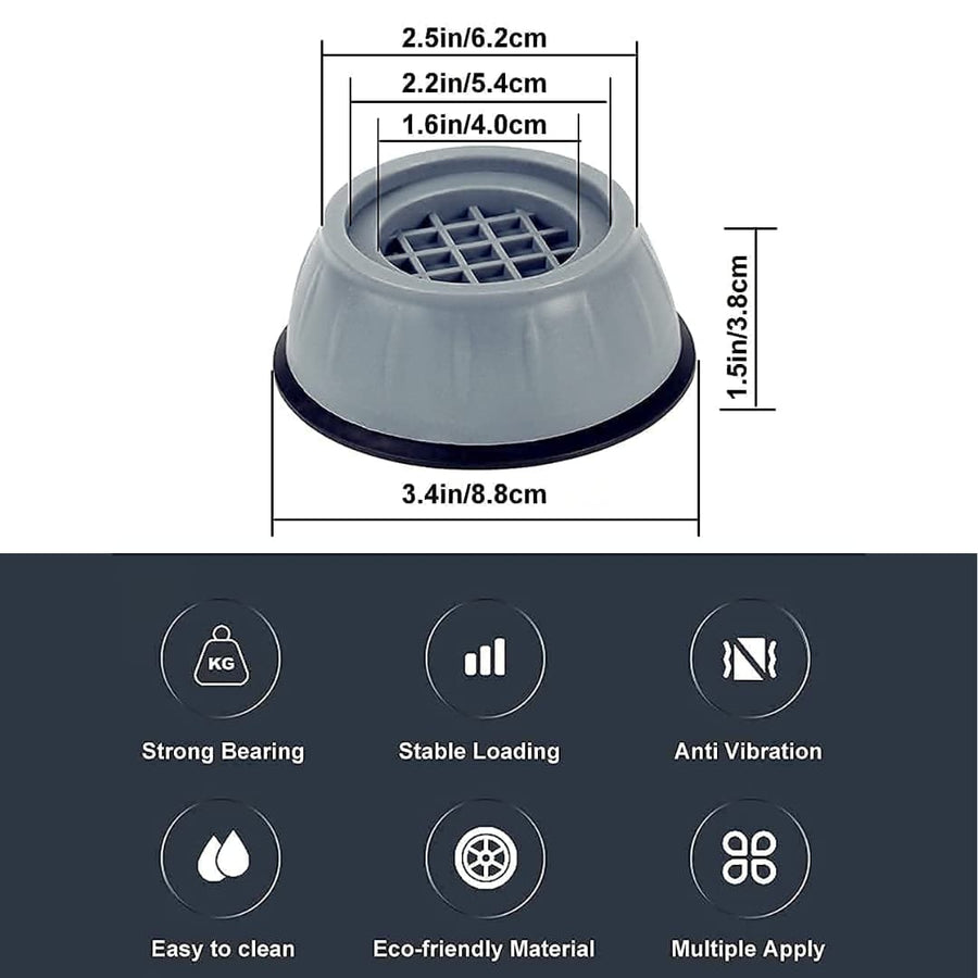Anti-Vibration Pads for Washing Machine | Non-Slip Shock Absorbing Rubber Feet