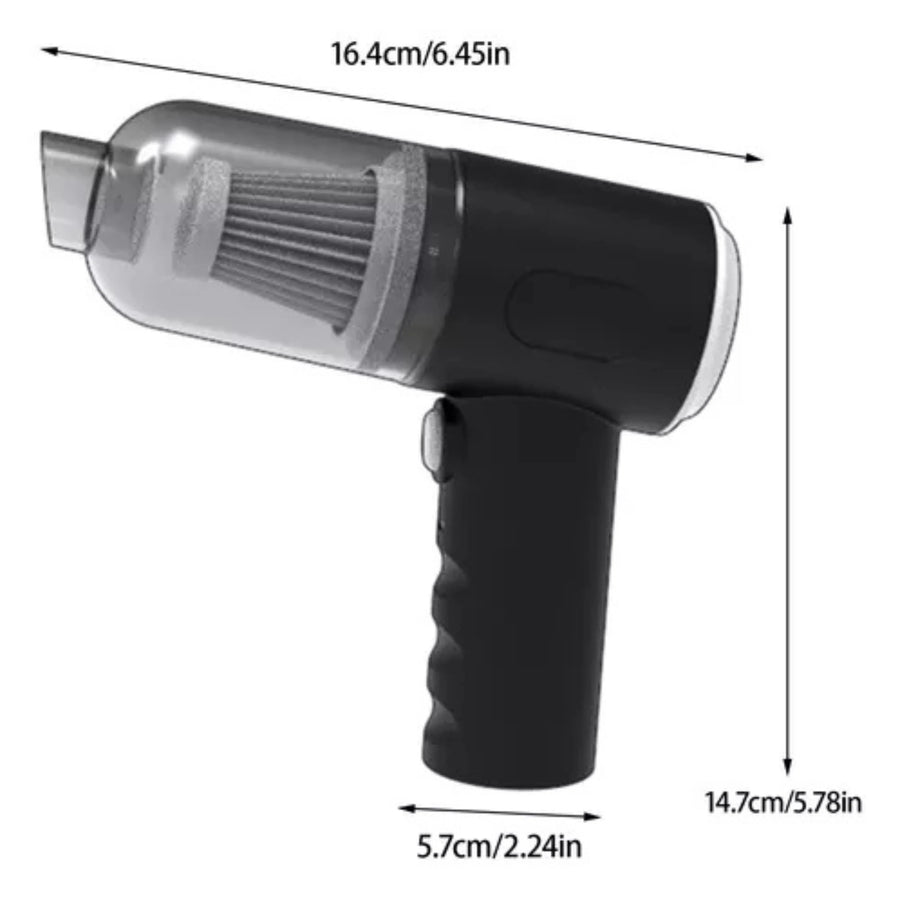 3-in-1 Car Vacuum Cleaner with Blower and Suction