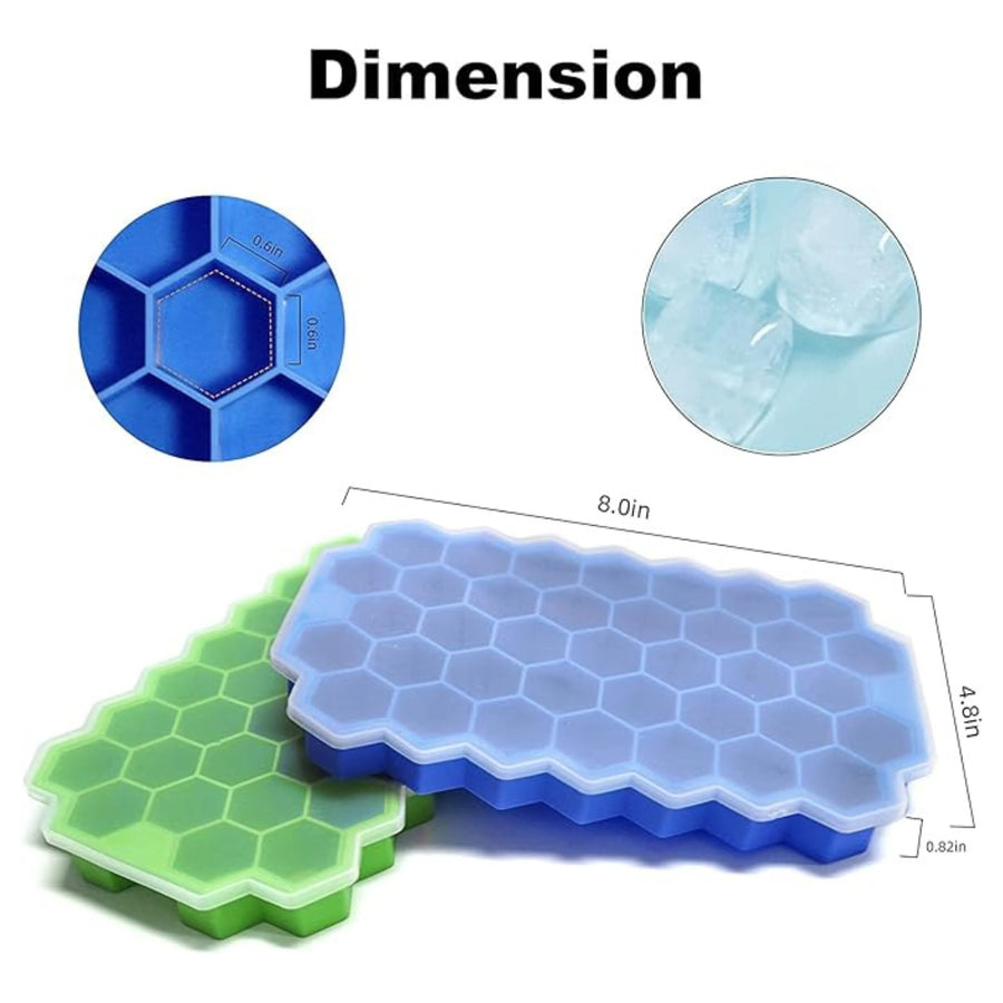 Silicone Honeycomb Ice Cube Tray With Lid
