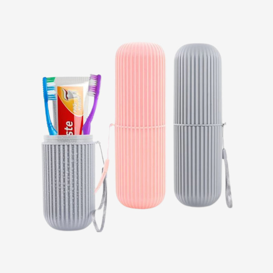 Portable Capsule Toothbrush and Toothpaste Holder