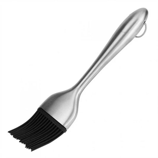 Stainless Steel Basting Brush with Silicone Bristles