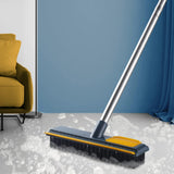 2-in-1 Floor Scrub Brush with Wiper for Bathroom and Tile Cleaning