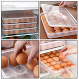 24 Egg Storage Box Stackable Fridge Container