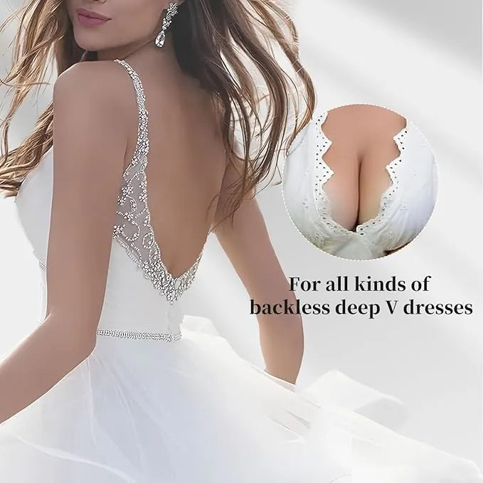 Strapless Sticky Push up Lift Bra (Beige)