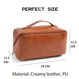 Women’s Waterproof Leather Makeup Organizer Bag