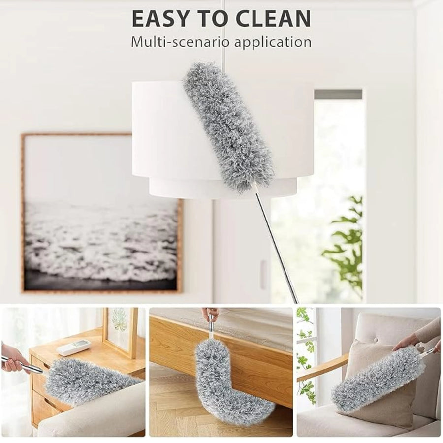 Extendable Microfiber Feather Duster with Telescopic Pole