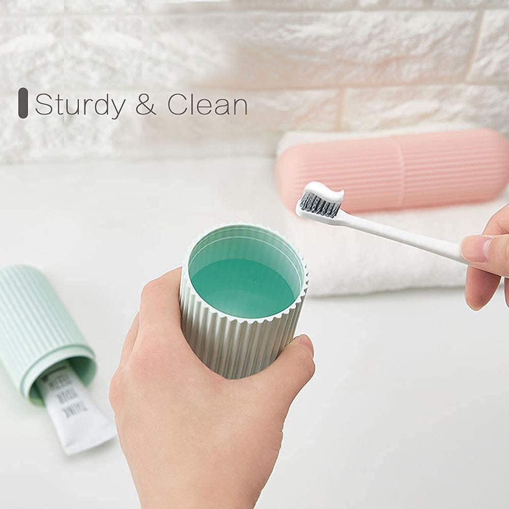 Portable Capsule Toothbrush and Toothpaste Holder