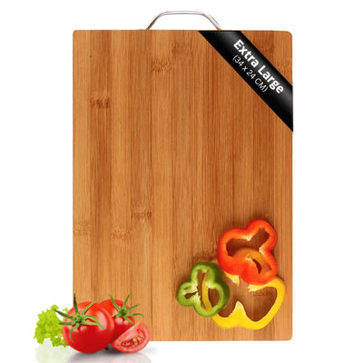 Extra Large Bamboo Chopping Board with Steel Handle