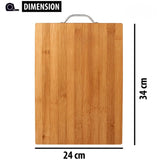 Extra Large Bamboo Chopping Board with Steel Handle