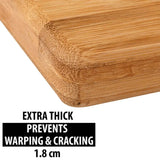 Extra Large Bamboo Chopping Board with Steel Handle