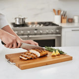 Extra Large Bamboo Chopping Board with Steel Handle