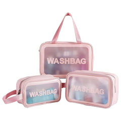Clear Cosmetic Organizer Bags (Set of 3)