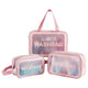 Clear Cosmetic Organizer Bags (Set of 3)
