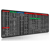 Large Extended Gaming Mouse Pad with Shortcut Guide