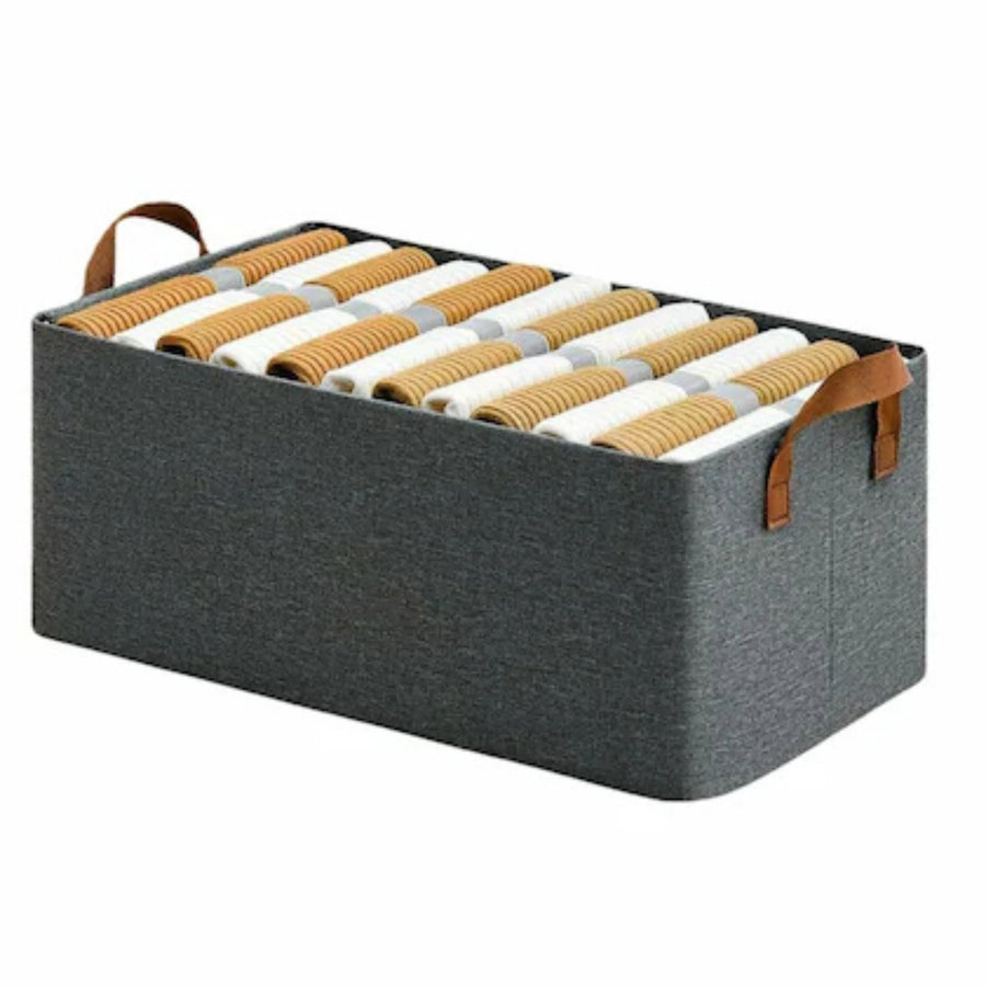 Foldable Clothing Storage Basket with Metal Frame