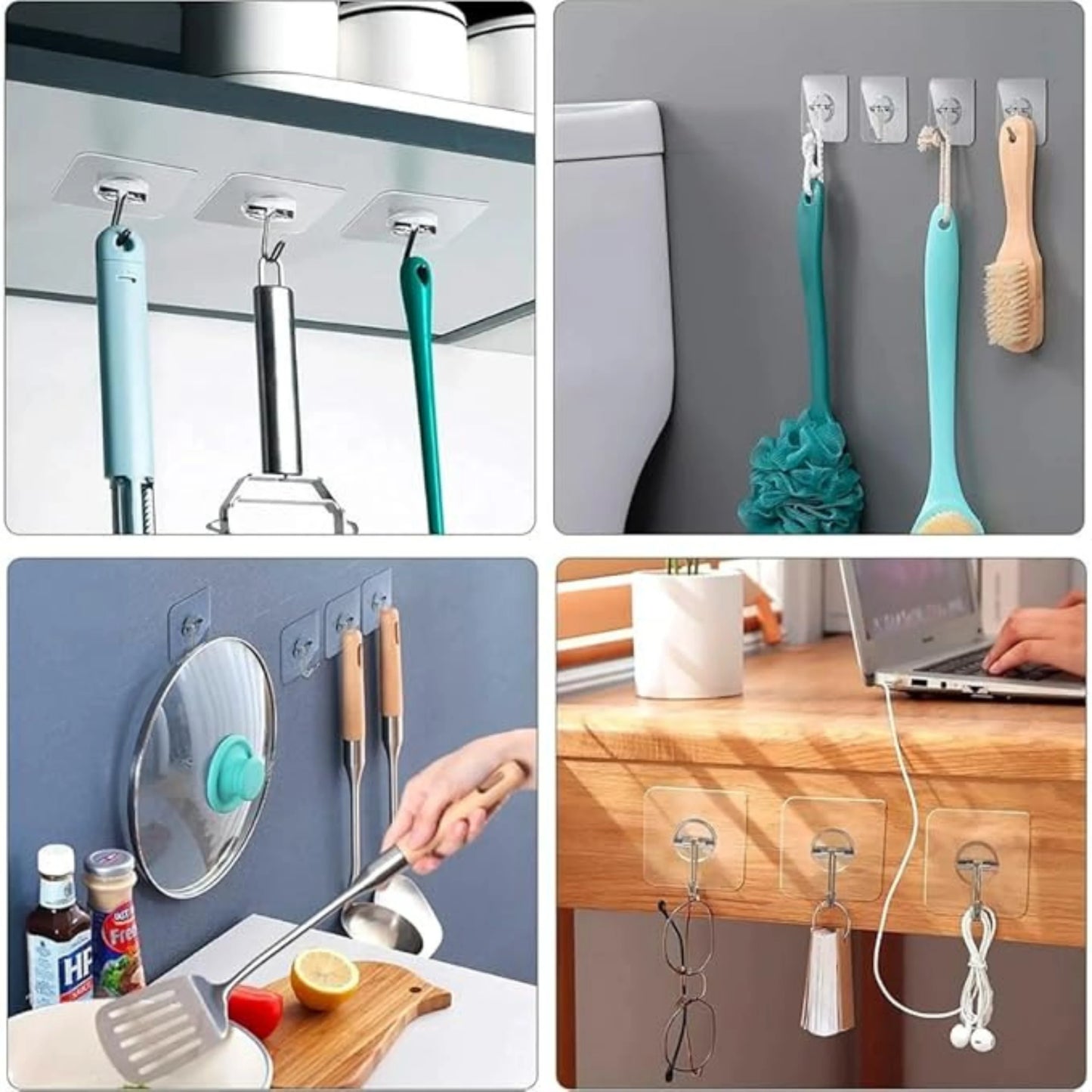 Pack of 10 Round Wall Hooks