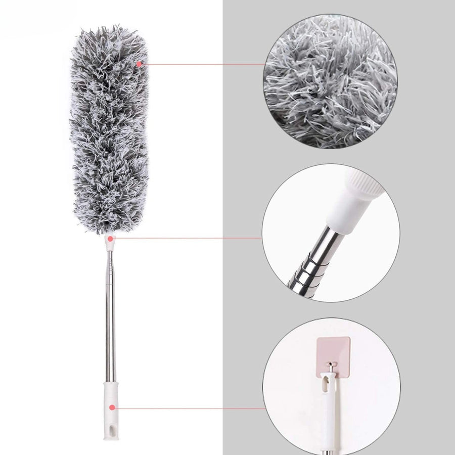 Extendable Microfiber Feather Duster with Telescopic Pole