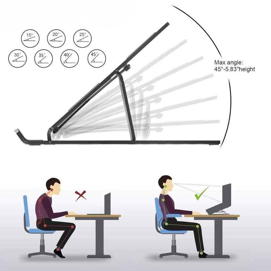 Adjustable Laptop Stand with 7-Level Height Adjustment