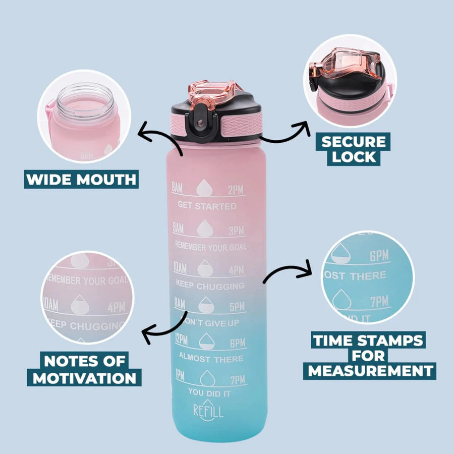 Motivational Water Bottle (Set of 3)