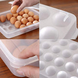 24 Egg Storage Box Stackable Fridge Container