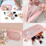 Clear Cosmetic Organizer Bags (Set of 3)