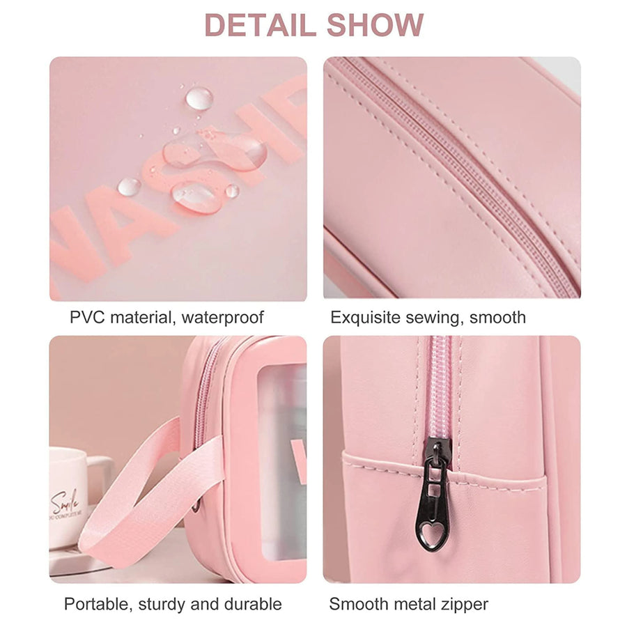 Clear Cosmetic Organizer Bags (Set of 3)