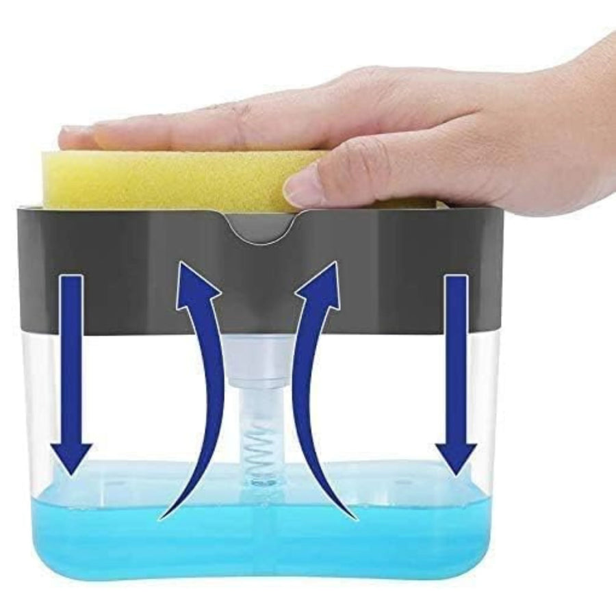 2-in-1 Soap Dispenser with Sponge Holder