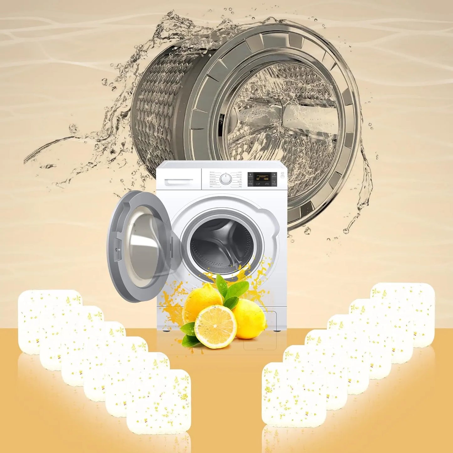 Lemon Fragrance Washing Machine Cleaner Tablets (Pack of 12)