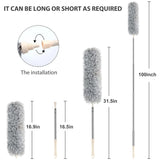 Extendable Microfiber Feather Duster with Telescopic Pole