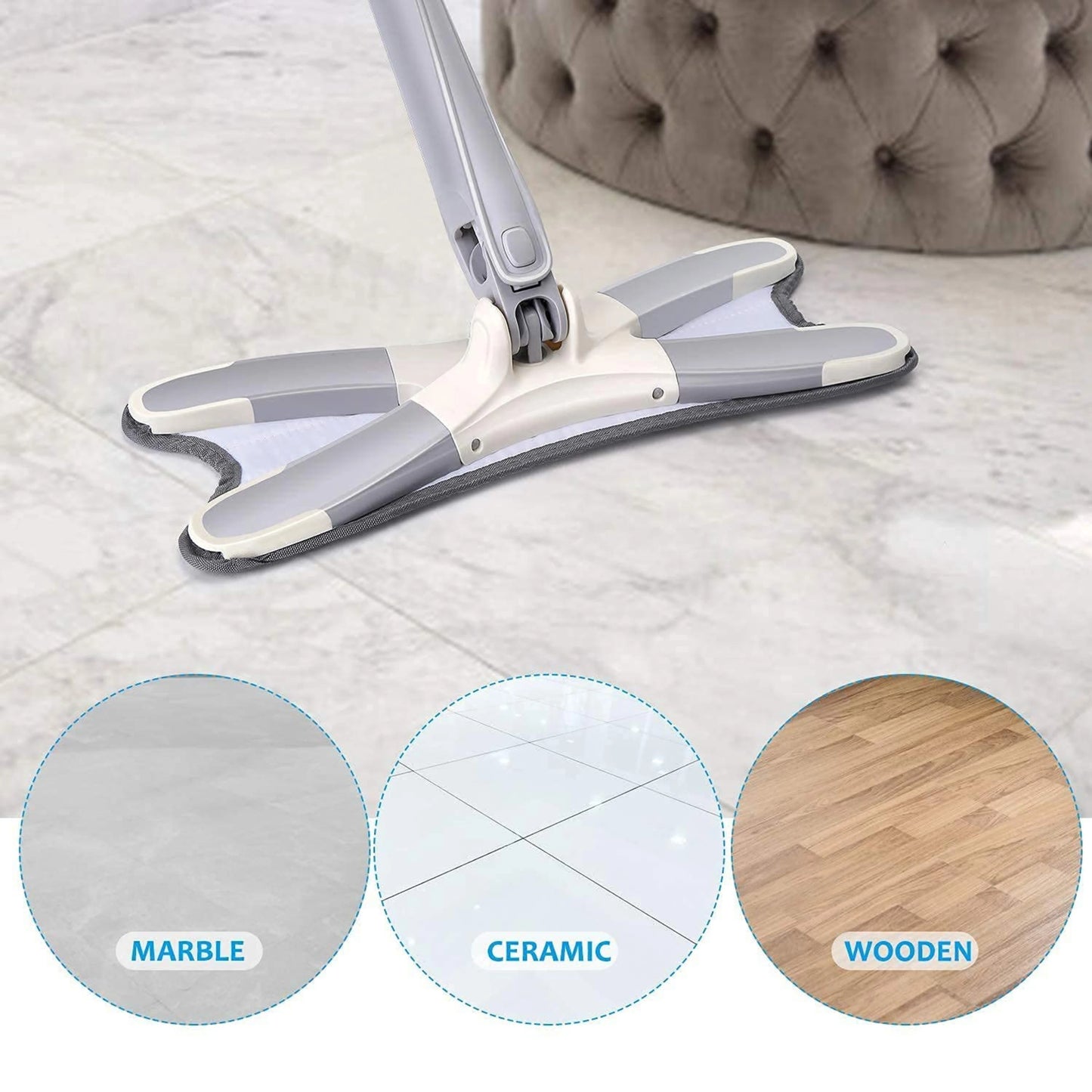 X-Shape Microfiber Flat Mop