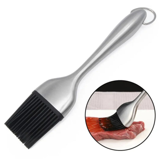 Stainless Steel Basting Brush with Silicone Bristles