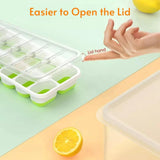 Silicone Square Pop-Up Ice Cube Tray, Stackable BPA-Free Design