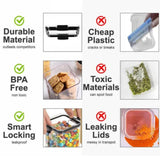 Airtight Food Storage Containers 700ml (Pack of 4)