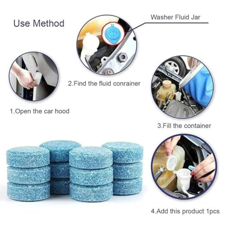 Car Windshield Cleaning Tablets (Pack of 10 Tablets)