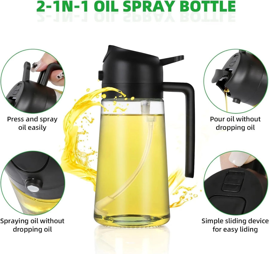 2 In 1 Glass Oil Spray Bottle